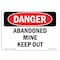 Signmission Safety Sign, OSHA Danger, 7" Height, 10" Width, Abandoned Mine Keep Out, Landscape OS-DS-D-710-L-1886 - alternate 1
